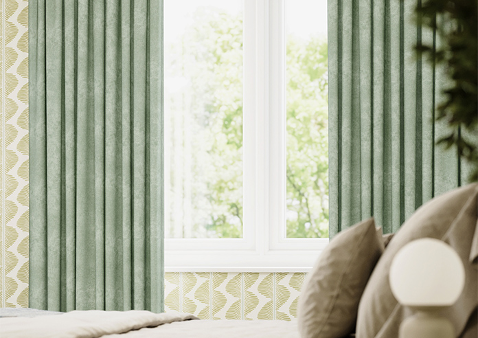 Florence Faux Suede, Light Jade - Made to Measure Curtains - Image 5